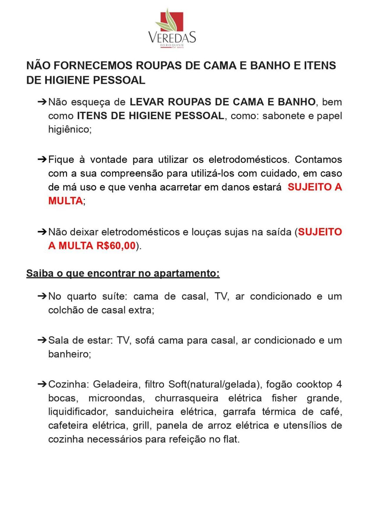 Veredas Do Rio Quente Flat 109 Extérieur photo